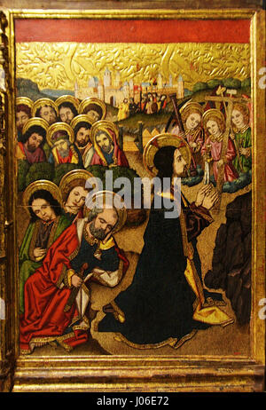 Ein Stück mit dem Titel „Oración Hort“ von Vergès in der Region Sant Esteve Granollers. Es ist Teil einer Sammlung im Museu Nacional d'Art de Catalunya (MNAC), in der Themen Spiritualität und Landschaft erforscht werden. Stockfoto