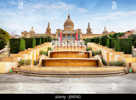 Placa de Espanya - National-Museum in Barcelona, Spanien. Stockfoto