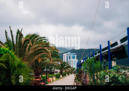 Hotel Tre Canne an der Küste von Budva, Montenegro Stockfoto
