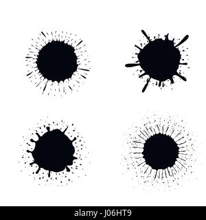 Black Paint Splash set Stock Vektor