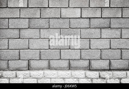Steinmauer grauen Schaum Betonblöcke, flache Hintergrundtextur Foto gemacht Stockfoto