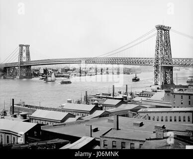 Williamsburg Bridge, New York City, New York, USA, Detroit Publishing Company, 1903 Stockfoto