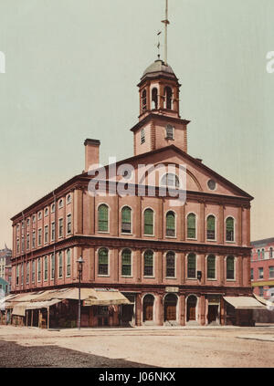 Faneuil Hall, Boston, Massachusetts, USA, Photochrome Print, Detroit Publishing Company, 1900 Stockfoto