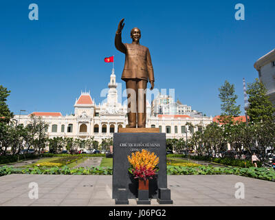 Horizontale Ansicht von Ho Chi Minh City Hall in alte Saigon, Vietnam. Stockfoto