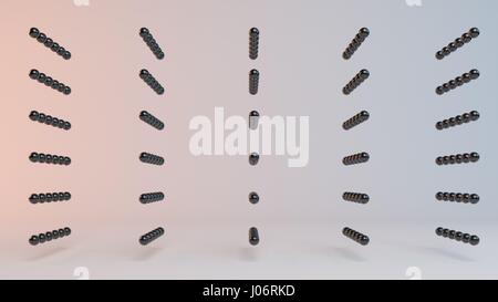 abstrakten Sphären im Studio 3d rendering Stockfoto