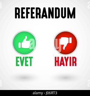 Referendum In der Türkei Stock Vektor