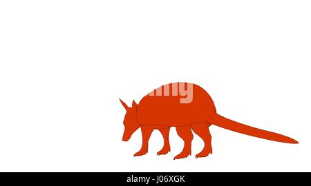 beschriebenen Tier isoliert auf weiss 3D-Rendering Stockfoto