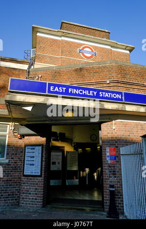 East Finchley Bahnhof Stockfoto