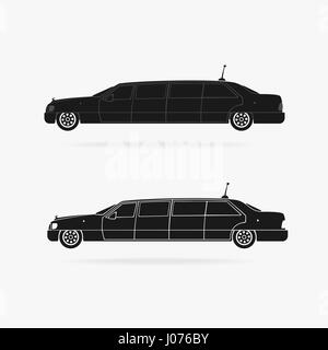 Limousine Auto Symbol Vektor Stock Vektor