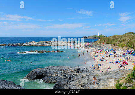 Der Strand von Godrevy in Cornwall, England, UK. Stockfoto