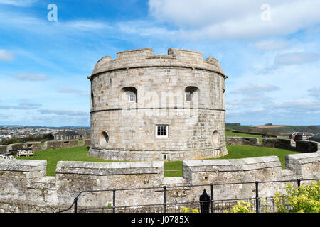 Pendennis Castle in Falmouth, Cornwall, England, UK, errichtet zwischen 1540-1542 für König Henry VIII Stockfoto