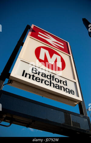 Bradford Interchange Bahnhof, Teil des U-Bahn-Netzes, Bradford, West Yorkshire Stockfoto