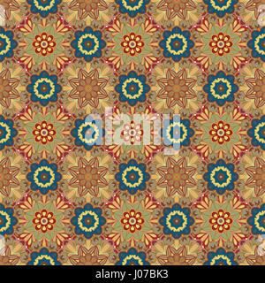 Orientalischen traditionellen floralen Ornament, nahtloses Muster, Kachel-Design, Vektor-Illustration Stock Vektor