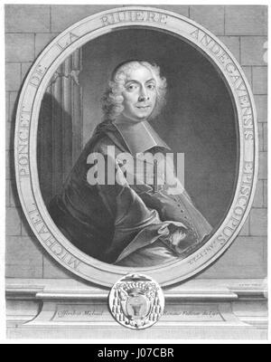 Michel Poncet de La Rivière war ein französischer Künstler, der für seine geschickte Darstellung historischer Figuren und Szenen bekannt war. Seine Werke zeichnen sich durch Realismus und Präzision aus, die oft Momente von historischer Bedeutung einfangen, wobei der Fokus auf die einzelnen Personen gerichtet ist, die an diesen Ereignissen beteiligt sind. Stockfoto