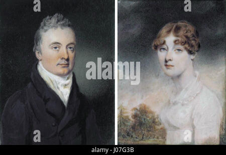 John Osborn, 5. Baronet (1772-1848) und seine Frau Frederica Osborn, geb. Davers (d 1870), von englischen Schule ca 1810 Stockfoto