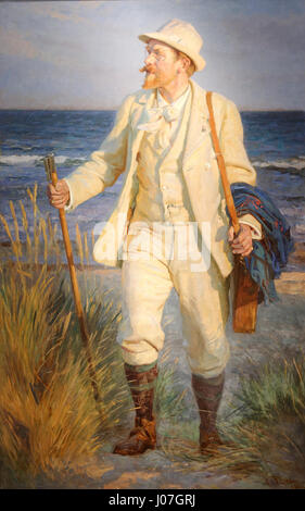 Porträt von Peder Severin Krøyer von Laurits Tuxen Stockfoto