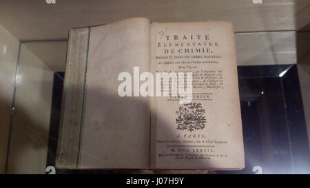 Antoine Lavoisier Traité Élémentaire de Chimie 1789 Toppage Stockfoto