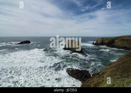 Pazifischen Ozean gesehen von Yaquina Head Lighthouse Stockfoto