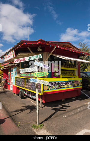 Frisches Obst stehen, Hanalei, Kauai, Hawaii, USA Stockfoto