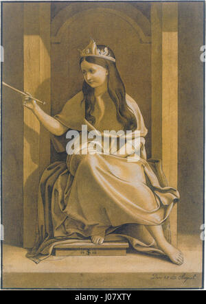 Schnorr von Carolsfelds „Maria Heller als König Salomo“ präsentiert ein historisches Porträt von Maria Heller als König Salomo, das historische und biblische Bezüge verbindet. Stockfoto