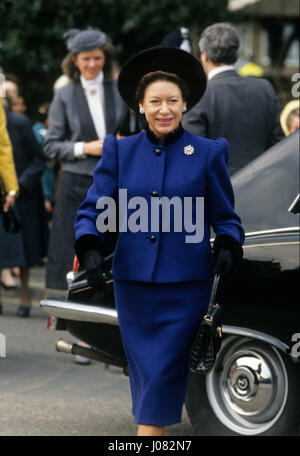 Prinzessin Margaret Besuch Bromsgrove Uk April 1986 Stockfoto