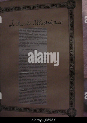 Dieser Nachruf von Ismaël aus „Le Monde illustré“ im Juni 1893 reflektiert sein Leben und seine Beiträge und erfasst die Perspektive der Epoche auf sein Vergehen mit einem historisch-journalistischen Ton. Stockfoto