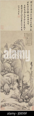 Dieser Titel bezieht sich auf ein Werk der asiatischen Kunst, möglicherweise aus Japan, das traditionelle kulturelle Elemente enthält. Das Kunstwerk weist wahrscheinlich komplizierte Pinselarbeiten und symbolische Themen auf, die typisch für östliche visuelle Traditionen sind. Stockfoto