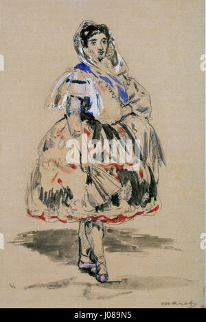 Édouard Manet - Lola de Valence (Aquarell) Stockfoto