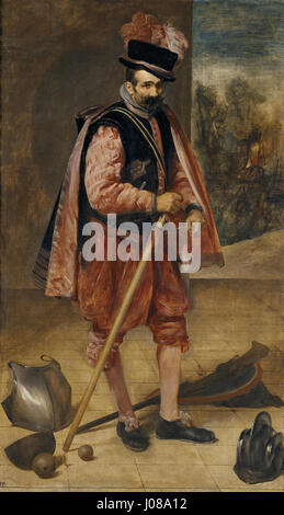 Velázquez - El Bufón Pasar Don Juan de Austria (Museo del Prado, 1632) Stockfoto