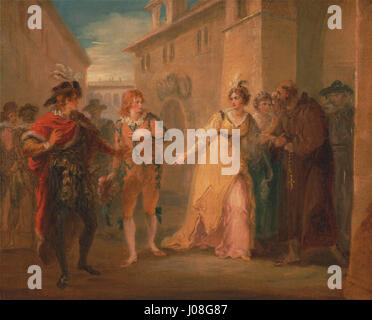 William Hamilton - die Offenbarung von Olivias Verlobung von Twelfth Night, Akt V, Szene i - Stockfoto