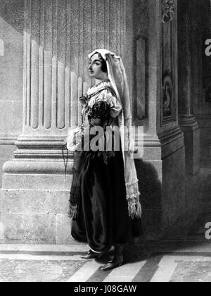 Victor-Philippe François Lemoine-Benoit - Frau im italienischen Bauer Kleid - Walters 371356 Stockfoto