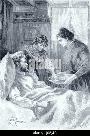 César Cascabel ist ein Roman des französischen Autors Jules Verne, illustriert von George Roux. Es erzählt die Geschichte eines Zirkuskünstlers und seiner abenteuerlichen Reise durch Europa, voller Action und dramatischer Begegnungen. Stockfoto