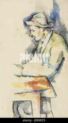 Paul Cézanne, Joueur des Cartes (A Card Player), 1892-1896. Aquarell auf Bütten. Christie's Stockfoto