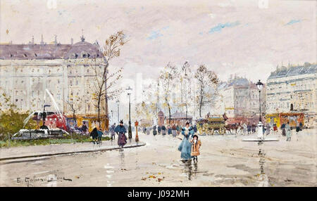 Eugène Galien-Laloue Paris Boulevard Parisien 2 Stockfoto