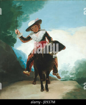 Francisco José de Goya y Lucientes - Boy auf einer Ram- Stockfoto