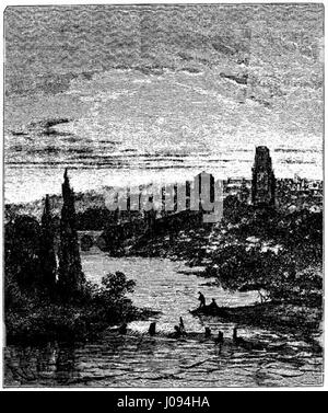 *Géographie illustrée de la France et de ses Colonies* (Illustrated Geography of France and its Colonies) ist ein kartenbasiertes Werk aus dem 19. Jahrhundert, das die geographischen Merkmale Frankreichs und seiner Kolonialherrschaften hervorhebt. Die Abbildungen geben einen detaillierten Überblick über die französischen Territorien und den Einfluss während der Kolonialzeit. Stockfoto