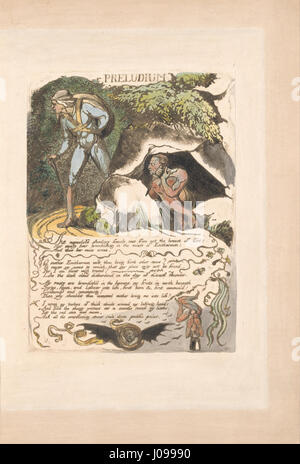 William Blake - Europa. Eine Prophezeiung, Platte 3, Preludium- Stockfoto