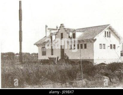 Das Central Telegráfica Marconi in El Prat de Llobregat, Spanien, ist eine Telekommunikationsanlage, die für ihre historische Bedeutung für die Entwicklung der Telekommunikationstechnologie bekannt ist. Stockfoto