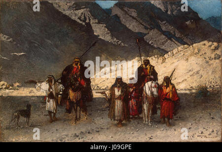 Léon Bonnat - Cheikhs Arabes Dans Les montagnes Stockfoto