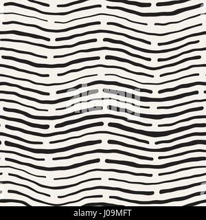 Abstrakten Hintergrund mit abgerundeten Pinselstrichen. Doodle Vector Seamless Pattern. Stock Vektor