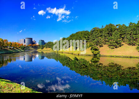 Sakurada-Bori Wassergraben des ehemaligen-Edo-Burg Sakuradamon Chiyoda Tokio Japan Stockfoto