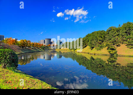 Sakurada-Bori Wassergraben des ehemaligen-Edo-Burg Sakuradamon Chiyoda Tokio Japan Stockfoto