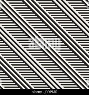 Interlacing parallele Streifen. Monochrome Musterdesign Vektor. Stock Vektor