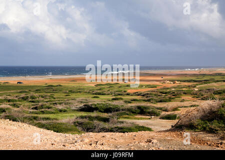 Aruba, California Leuchtturm und Umgebung, Calofornia de vuurtoren Stockfoto