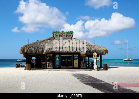 Die besten Strände von Aruba; Palm Beach Stockfoto