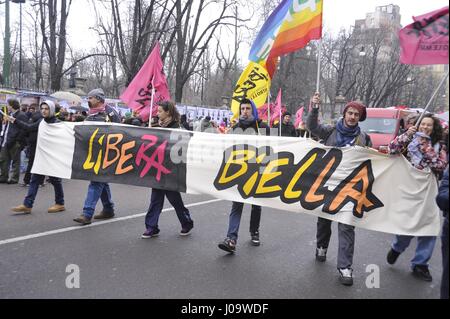 Mailand (Italien), Tag der Erinnerung und Gedenken an die Opfer der Mafia, gefördert durch die Libera, Verband gegen die Mafia Engagement Stockfoto