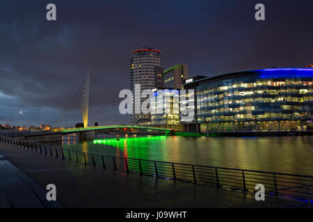 North Bay, Salford Quays inc Lowry, BBC, Media City etc. Stockfoto