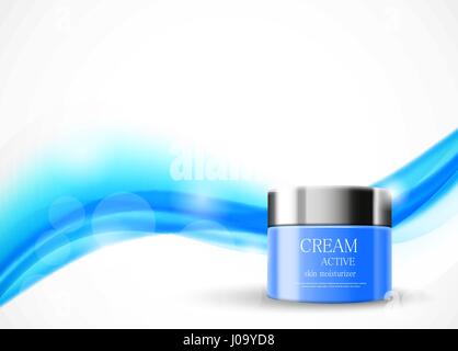 Haut Feuchtigkeitscreme kosmetische Design-Vorlage Stock Vektor