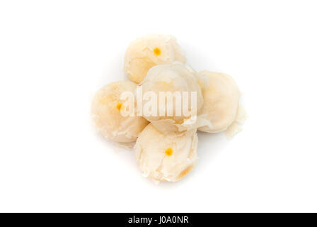 Closeup, Haufen von chinesischen Gebäck mungobohne Bean / chinesisches Festival Snack auf weißem Hintergrund Stockfoto