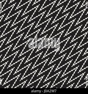 Wiederholbare geometrischen Raster Textur. Vektor-nahtlose Mesh-Muster. Monochrome Zickzacklinien abstrakten Hintergrund Stock Vektor